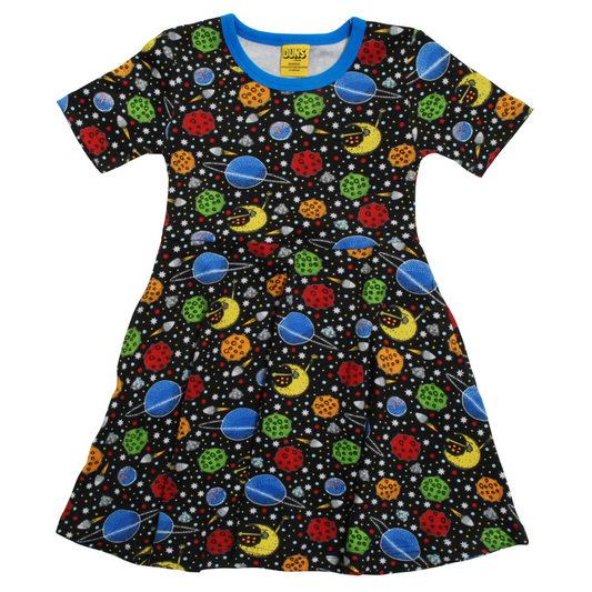 Short sleeve skater Dress - SPACE