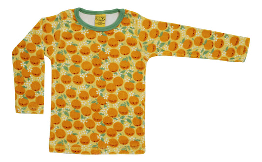 DUNS Sweden - Velour long sleeve - Oranges on Yellow